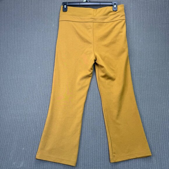 Adidas Womens Mustard Yellow Flared Pants Size S   activewear - Picture 2 of 9
